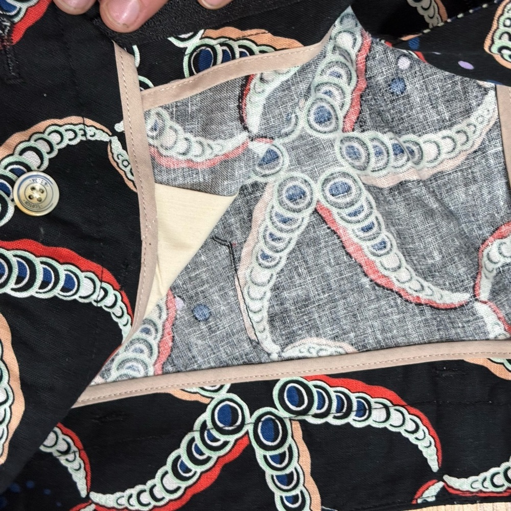 Scotch & Soda Navy and Red Starfish Patterned Pants - Picture 4 of 6